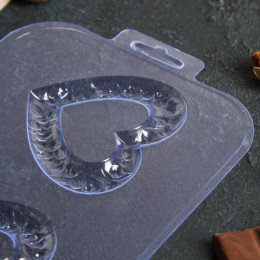 Форма для шоколада "Сердечные кольца"