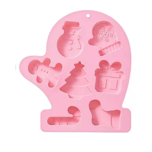 Форма силиконовая "Новый Год", 7 ячеек – идеальный инструмент для создания уникальных украшений из шоколада и мастики.