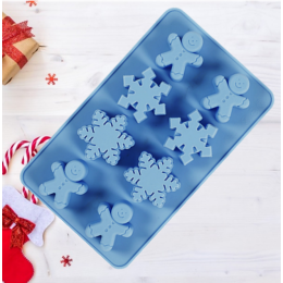 Форма силиконовая "Человечки и Снежинки"