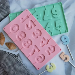 Форма силиконовая "Цифры", 10 ячеек