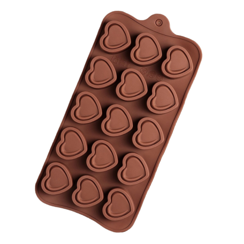 Форма силиконовая для кондитеров "Сердца" – идеальное решение для создания шоколадных конфет