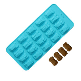 Форма силиконовая для шоколада и мармелада "Автомобили", 20 ячеек