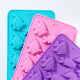 Форма силиконовая для шоколада «Подводный мир», 15 ячеек