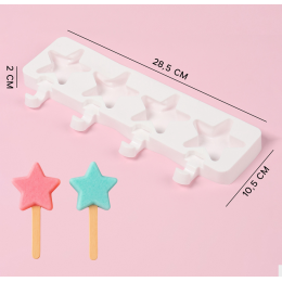 Форма для мороженого "Звезда", 4 ячейки