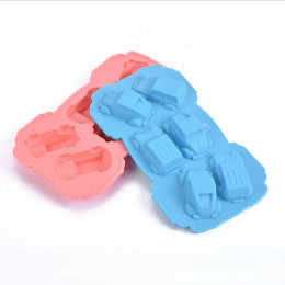 Форма силиконовая для шоколада "Машинки", 6 ячеек