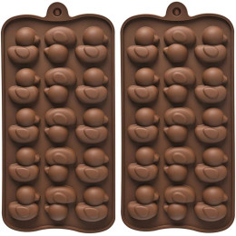 Форма силиконовая для льда и шоколада "Уточки",  15 ячеек