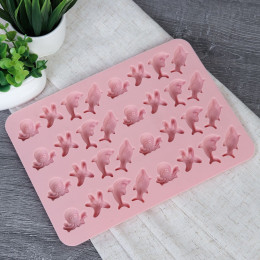 Форма силиконовая для  шоколада, "Морские обитатели",  32 ячейки