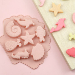 Форма силиконовая для шоколада "Морской мир", 7 ячеек