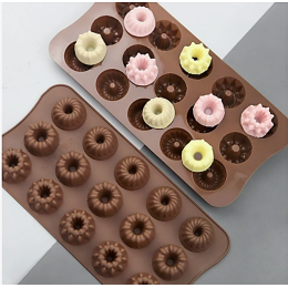 Форма силиконовая для шоколада "Фигурная", 15 ячеек