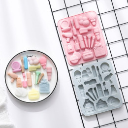 Форма силиконовая для шоколада "Косметика", 17 ячеек