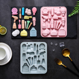 Форма силиконовая для шоколада "Косметика", 17 ячеек