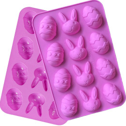 Форма силиконовая для шоколада "Яйцо. Кролик", 8 ячеек