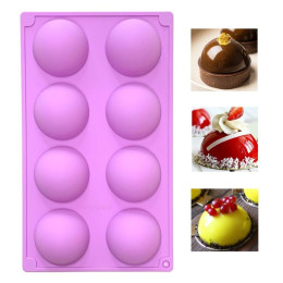 Форма силиконовая «Сфера 4», 8 ячеек, d=5,7 см