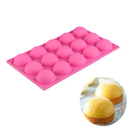 Форма силиконовая «Полусфера», 15 ячеек, d=4,5 см