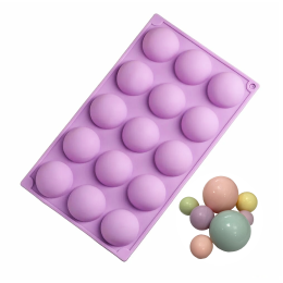 Форма силиконовая «Полусфера», 15 ячеек, d=4,5 см