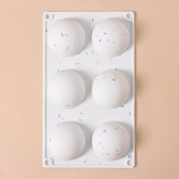 Форма силиконовая «Фигуры. Полусфера» (d=6,7 см)