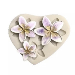 Молд силиконовый "Плюмерия" 9 х 8 х 0,8 см