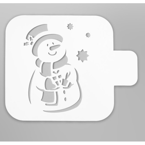 Трафарет Снеговик для кондитеров - идеальный инструмент для украшения тортов и десертов