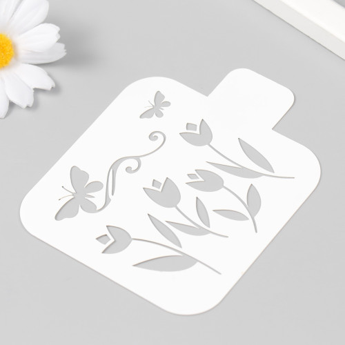 Трафарет Тюльпаны для профессионального декора тортов и десертов кондитерами