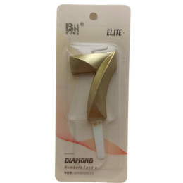 Свеча в торт "Цифра с гранью 7", золото