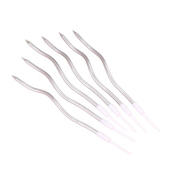 Свечи для торта "Серпантин" коктейльные, серебристые (6 шт)