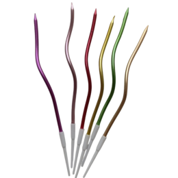 Свечи для торта  "Серпантин" коктейльные, разноцветные (6 шт)