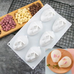 Форма силиконовая для муссовых десертов "Кролики 6 в 1"