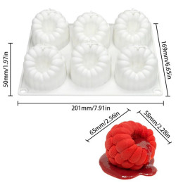 Форма силиконовая для муссовых десертов "Малина 6 в 1"