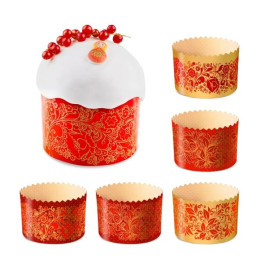 Форма бумажная для кулича "Пасха Красная",134 х 100 мм