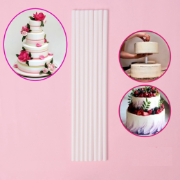 Палочки- дюбеля для кондитерских изделий 2 шт, d=0.7 см, длина 30 см, пластик