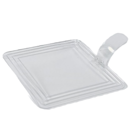 Подложка для пирожных пластиковая квадратная с держателем