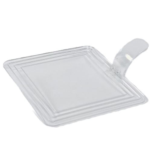 Подложка для пирожных пластиковая квадратная с держателем