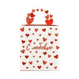 Коробка сборная «С любовью» 14 х 16 х 14 см