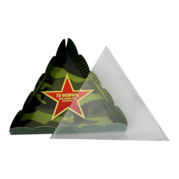 Коробочка для печенья, "23 Февраля", 18 х 18 х 4 см