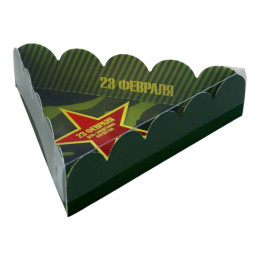 Коробочка для печенья, "23 Февраля", 18 х 18 х 4 см