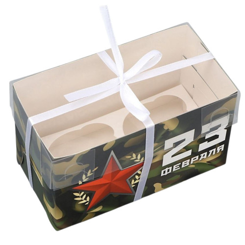 Коробка для капкейка «Звезда», 16 × 8 × 10 см  по отличной цене 