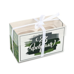 Коробка для капкейка «Камуфляж», 16 × 8 × 10 см