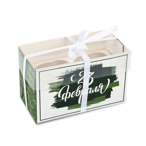 Коробка для капкейка «Камуфляж», 16 × 8 × 10 см по отличной цене 