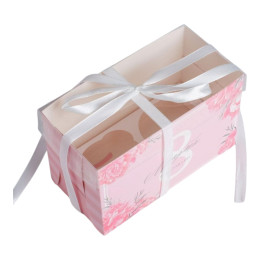 Коробка для капкейка «Поздравляю с 8 марта», 16 × 8 × 10 см