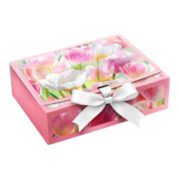 Коробка складная «Тюльпаны», 20 × 18 × 5 см
