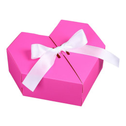 Коробка сборная "Сердце" 17 х 17 х 6 см, розовая