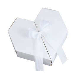 Коробка сборная "Сердце" 17 х 17 х 6 см, белая