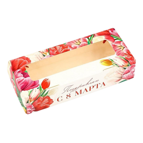 Коробка складная «Поздравляю с 8 Марта!», 17×7×4 см по отличной цене