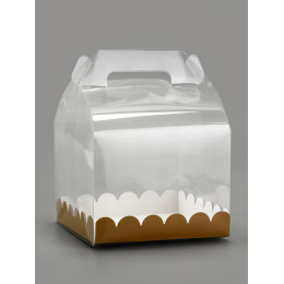 PVC Коробка для бенто-торта, 16 х 16 х 12 см