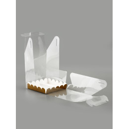 PVC Коробка для бенто-торта, 16 х 16 х 12 см