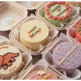 Ланч - бокс для бенто - торта и бургера 450 мл, 14,5×14,5 см, неразъёмная крышка, сахарный тростник