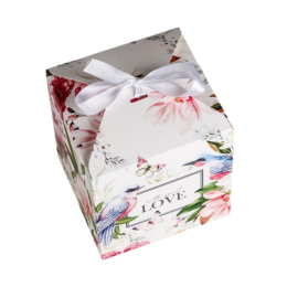Коробка складная «Цветочная», 12 * 12 * 12 см