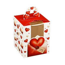 Коробка сборная «Любовное послание» 9 х 9 х 11 см