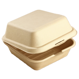 Ланч - бокс для бенто - торта и бургера 450 мл, 14,5×14,5 см, неразъёмная крышка, сахарный тростник