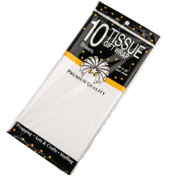 Бумага упаковочная тишью Белая, 10 листов (лист 55х60 см)